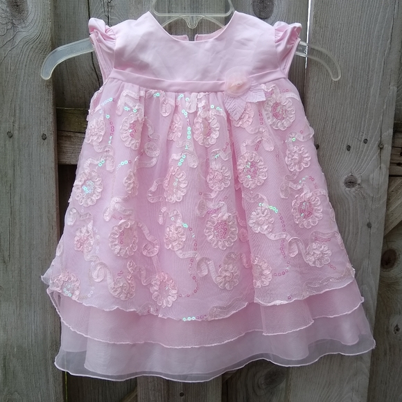 Other - Pale Pink Sequin Easter Multi Layer Party Dress